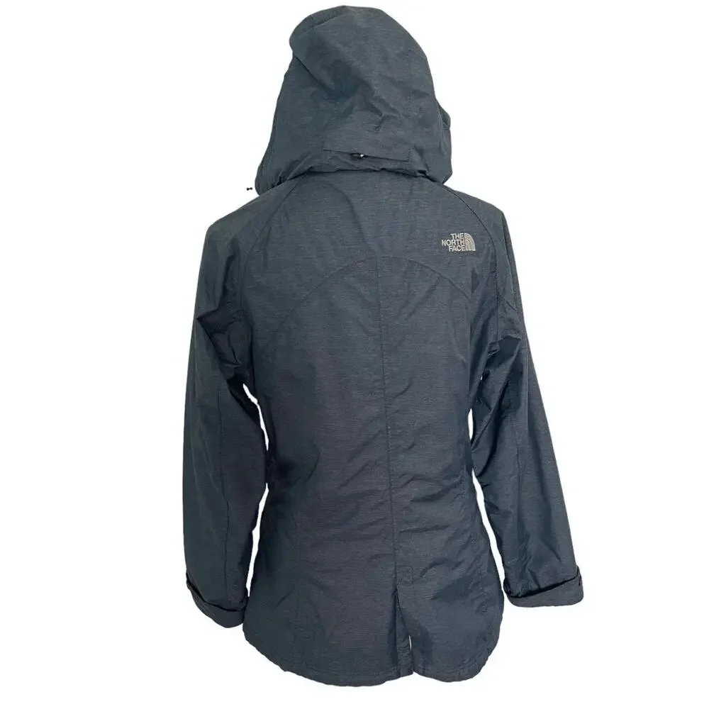 The North Face Women Blue Teal Insulated Hooded HyVent Jacket Size Small - EUC - Picture 2 of 12